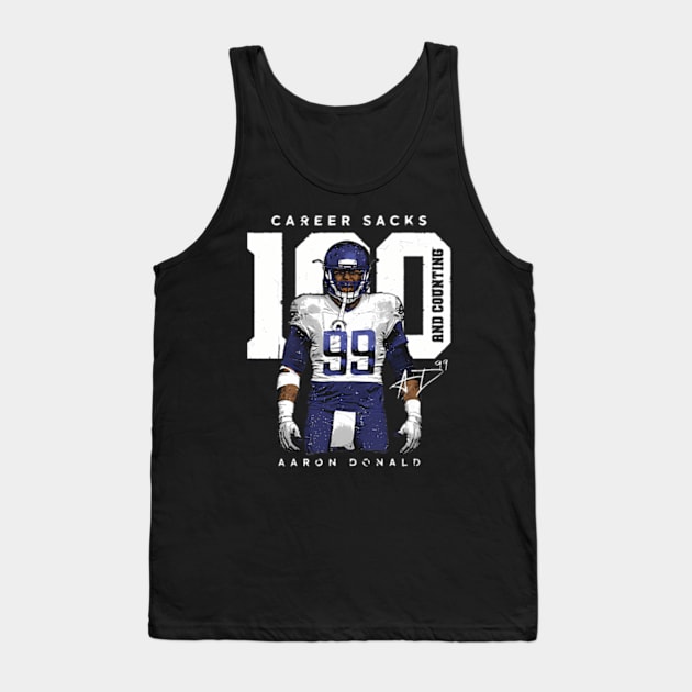 Aaron Donald Los Angeles R 100 Sacks Tank Top by caravalo